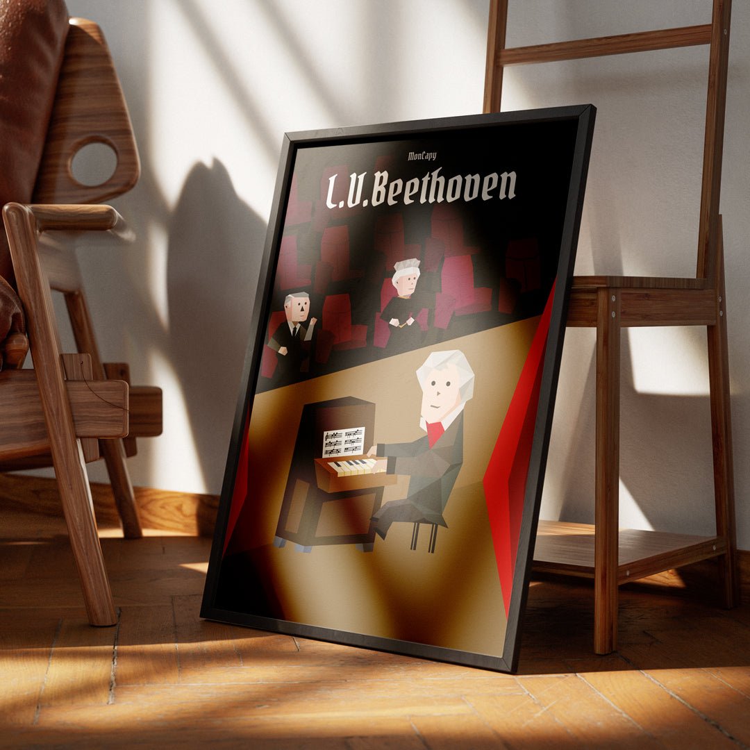 Affiche Ludwig van Beethoven - Taille 30x40 - MonCapy