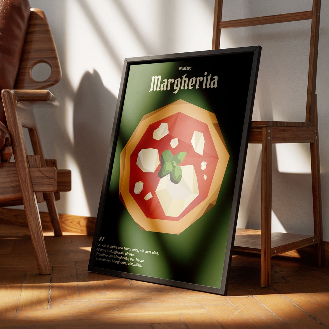 Affiche Pizza Margherita - Taille 30x40 - MonCapy