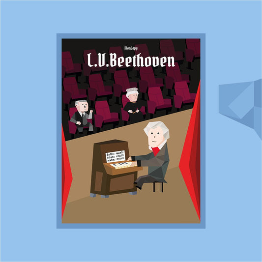 Affiche Ludwig van Beethoven - Taille 30x40 - MonCapy