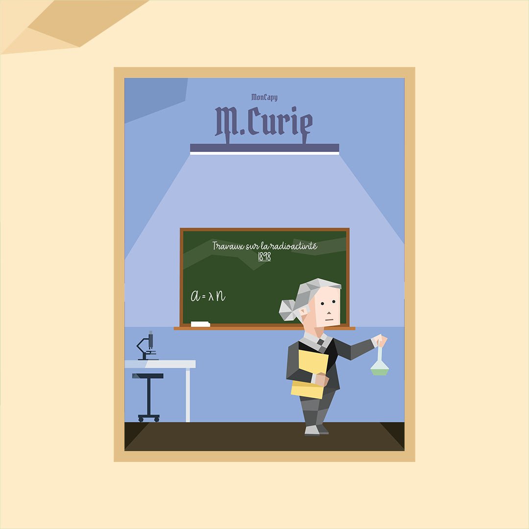 Affiche Marie Curie - Taille 30x40 - MonCapy