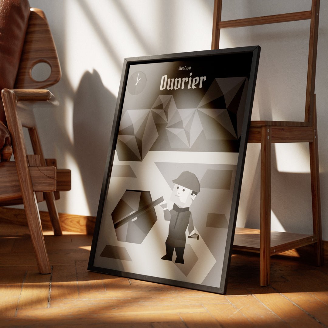 Affiche Ouvrier - Taille 30x40 - MonCapy