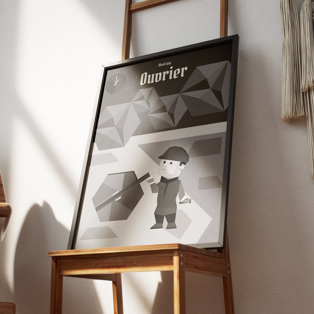 Affiche Ouvrier - Taille 30x40 - MonCapy