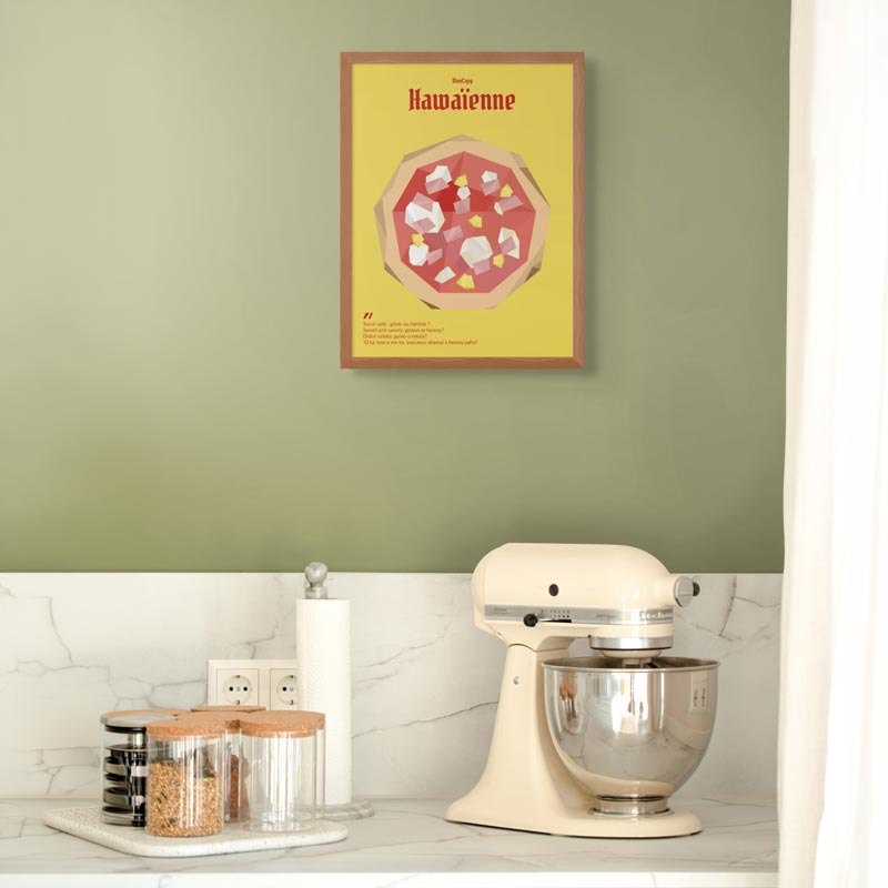 Affiche Pizza Hawaïenne - Taille 30x40 - MonCapy