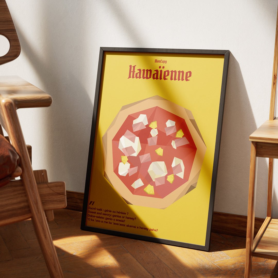 Affiche Pizza Hawaïenne - Taille 30x40 - MonCapy