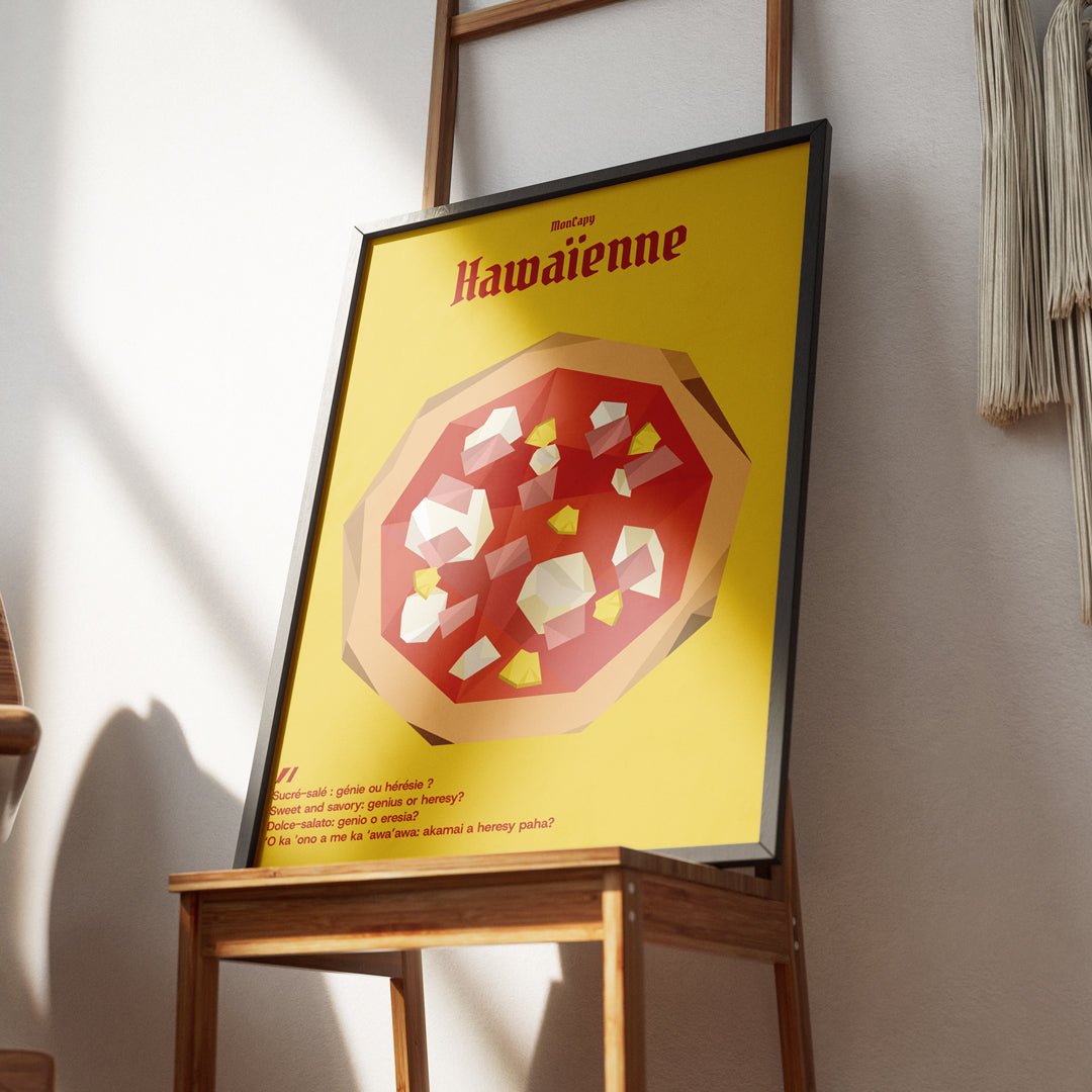 Affiche Pizza Hawaïenne - Taille 30x40 - MonCapy
