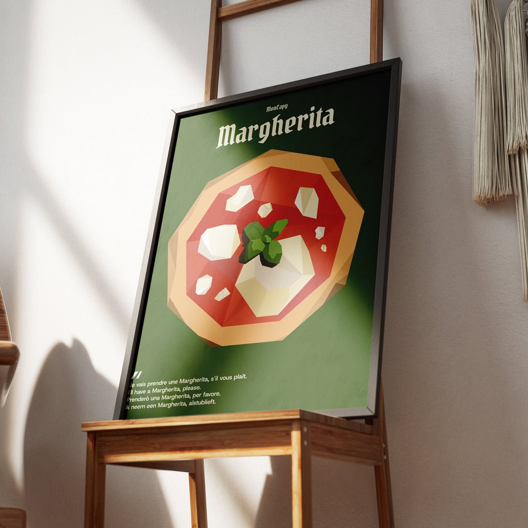 Affiche Pizza Margherita - Taille 30x40 - MonCapy