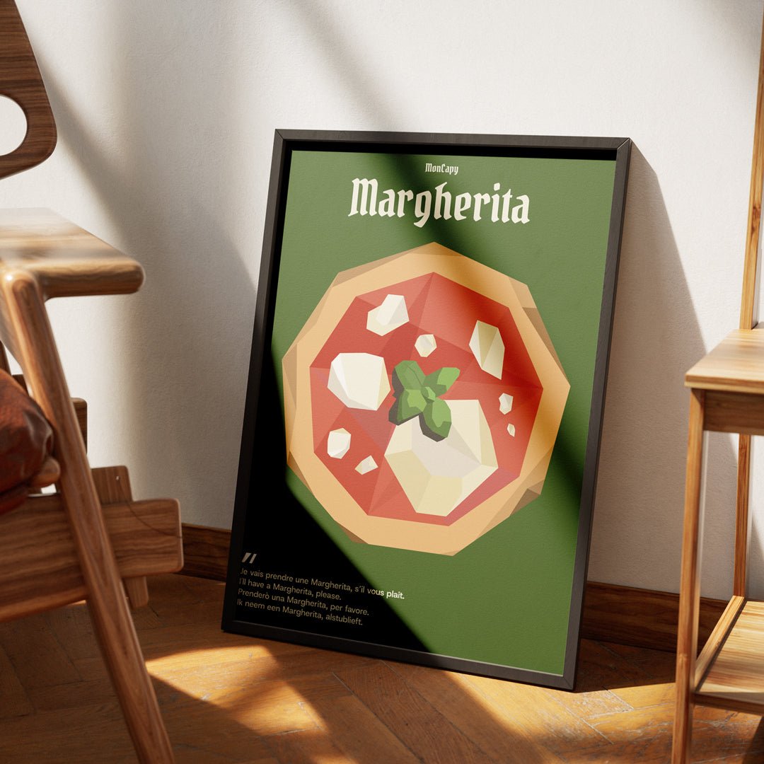 Affiche Pizza Margherita - Taille 30x40 - MonCapy