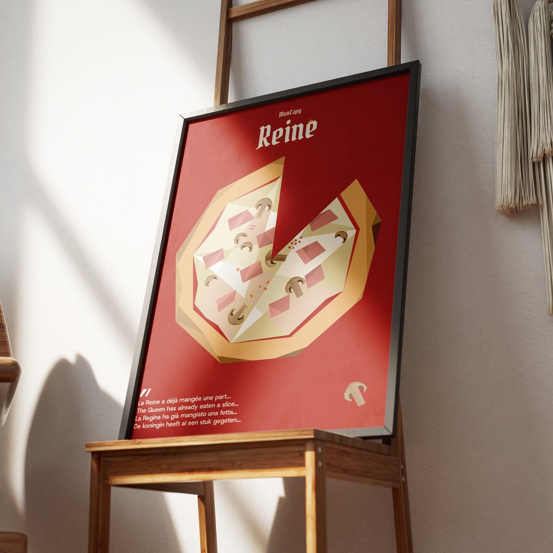 Affiche Pizza Reine - Taille 30x40 - MonCapy