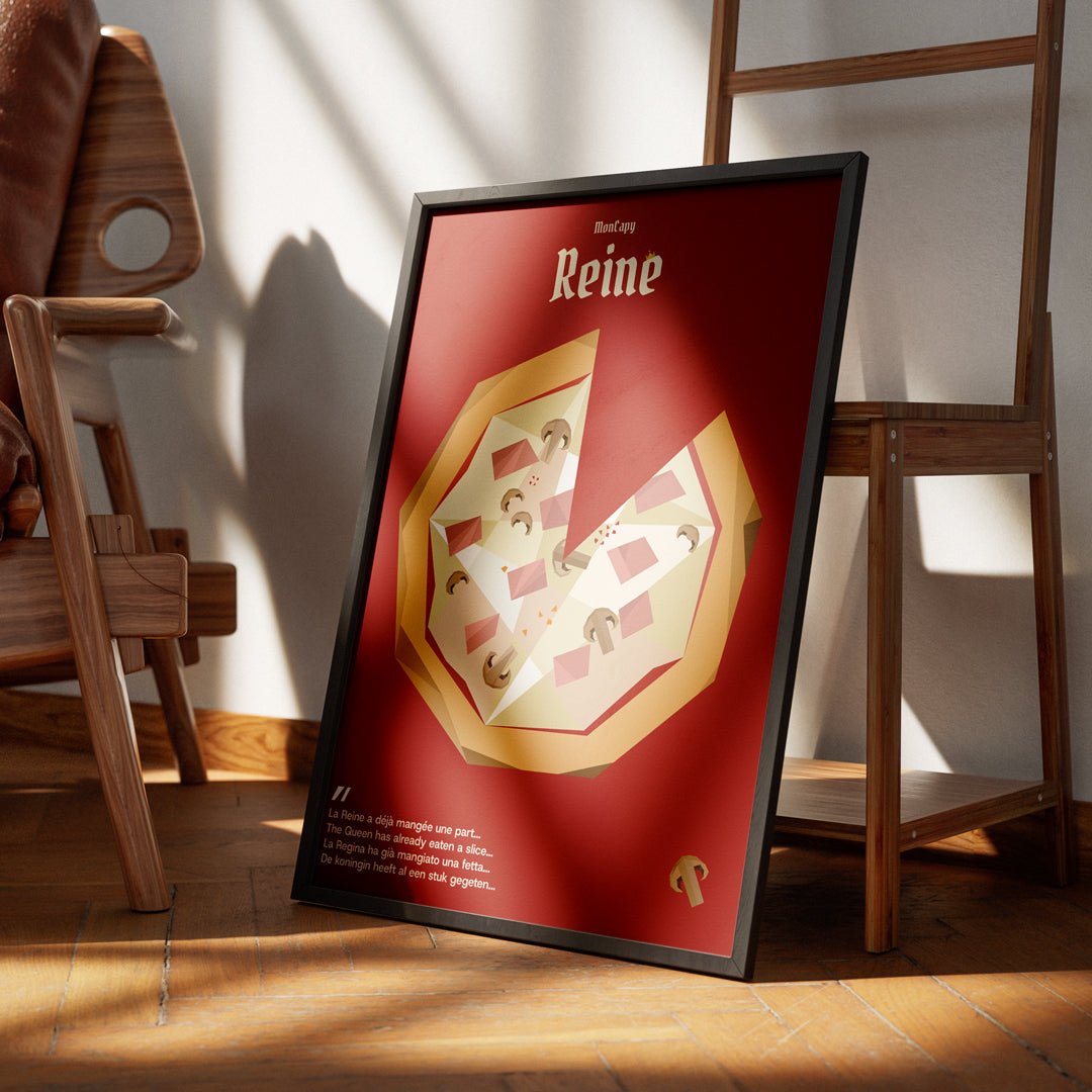 Affiche Pizza Reine - Taille 30x40 - MonCapy