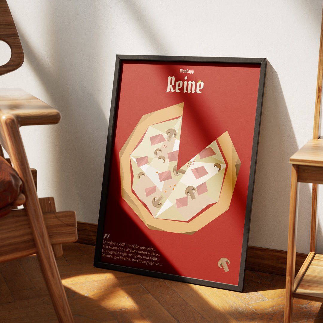 Affiche Pizza Reine - Taille 30x40 - MonCapy